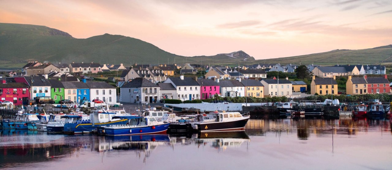 image of seaside village, portmagee, ireland